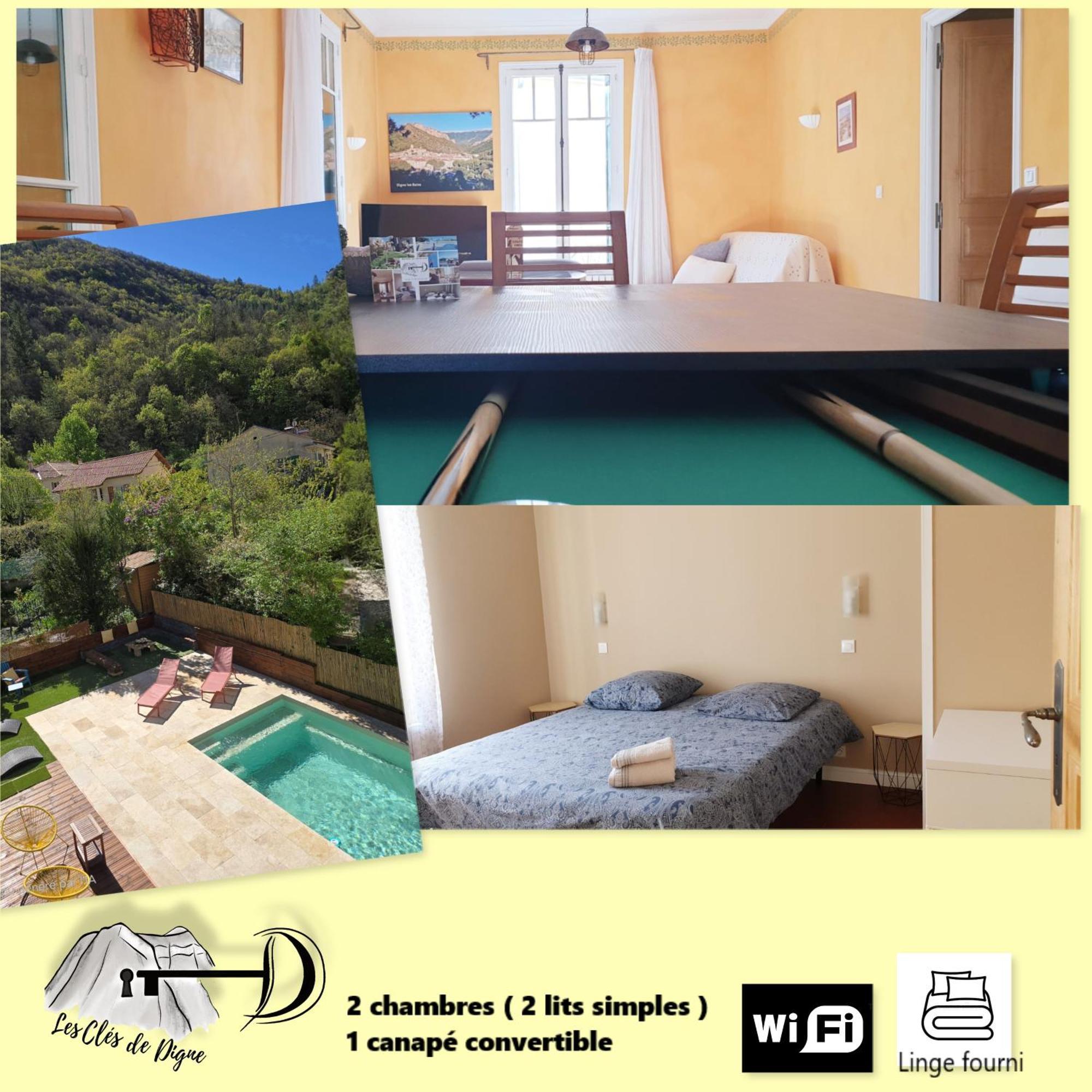 Spacieux T3 Avec Piscine Digne-les-Bains Exterior foto